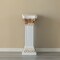 Decorative Fiberglass White and Gold Plinth Roman Style Column Ionic Piller Pedestal Vase Stand for Wedding or Party, Living Room, or Dining Room Decor - Photography Props - Sculpture Display - Greek-inspired Luxury Decor Piece with Ornate Gold Accen